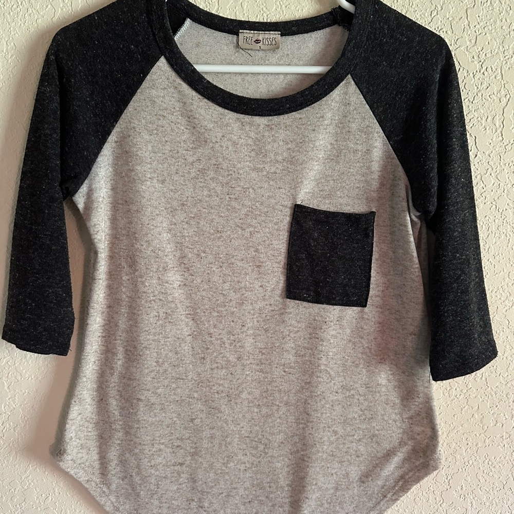Black and beige top